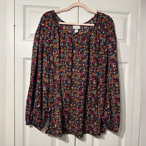 Ava & Viv Tops - Ava & Viv Multicolor Floral Blouse